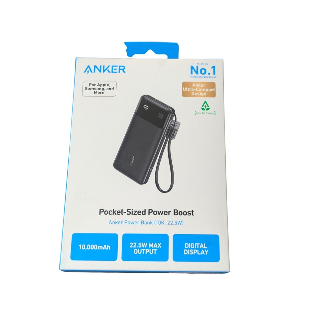 Q4U Anker 10,000 mAh 22.5W Digital Display Pocket-size Power Boost‎ Power Bank